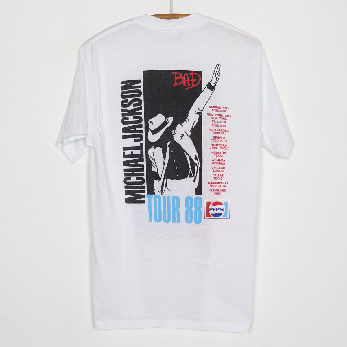 michael jackson bad world tour t shirt