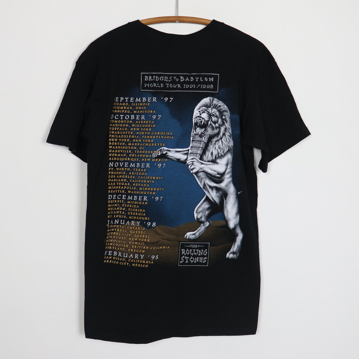1997 Rolling Stones Bridges To Babylon Tour Shirt | Authentic