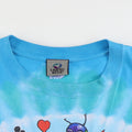 2003 Alice In Wonderland Liquid Blue Tie Dye Shirt