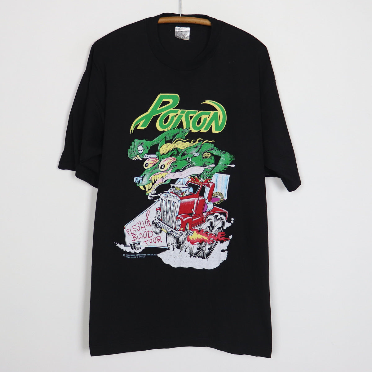 1990 Poison Flesh & Blood Tour Shirt | Authentic Vintage Tee