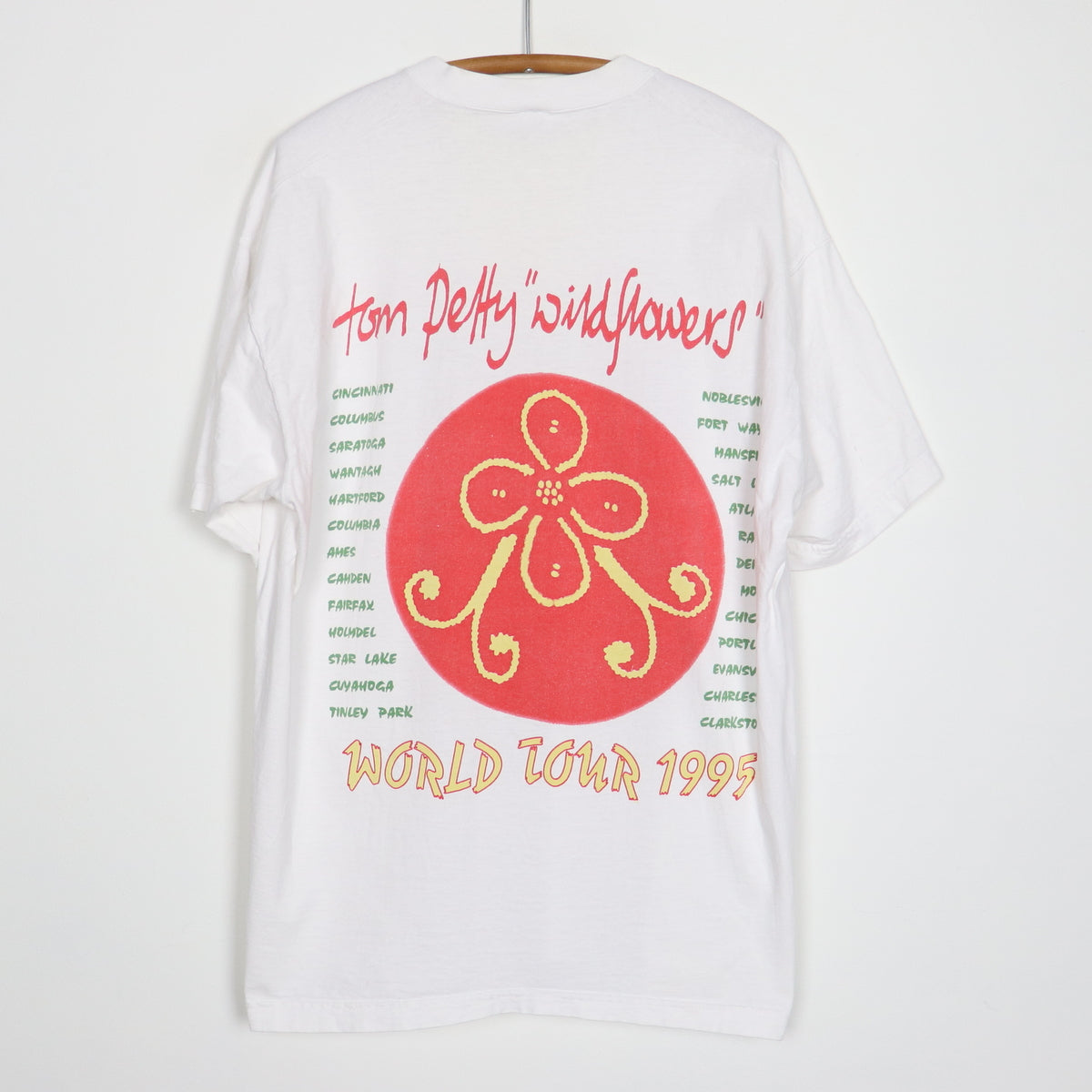 1995 Tom Petty Wildflowers World Tour Shirt | Authentic Vintage 