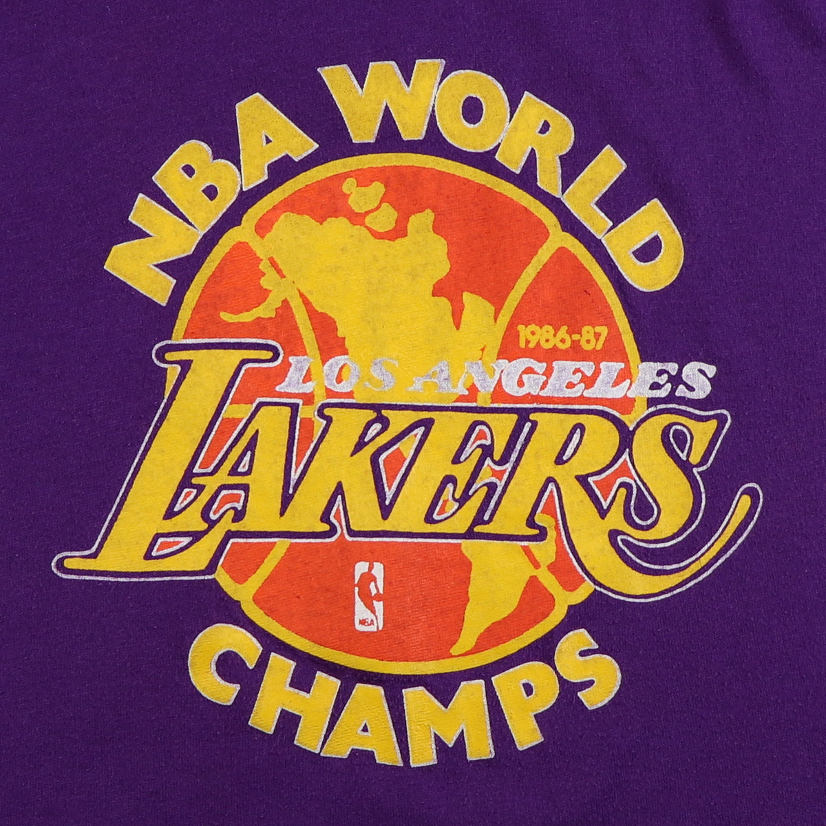 Original vintage 1986 Los Angeles Lakers World Champs NBA Shirt 