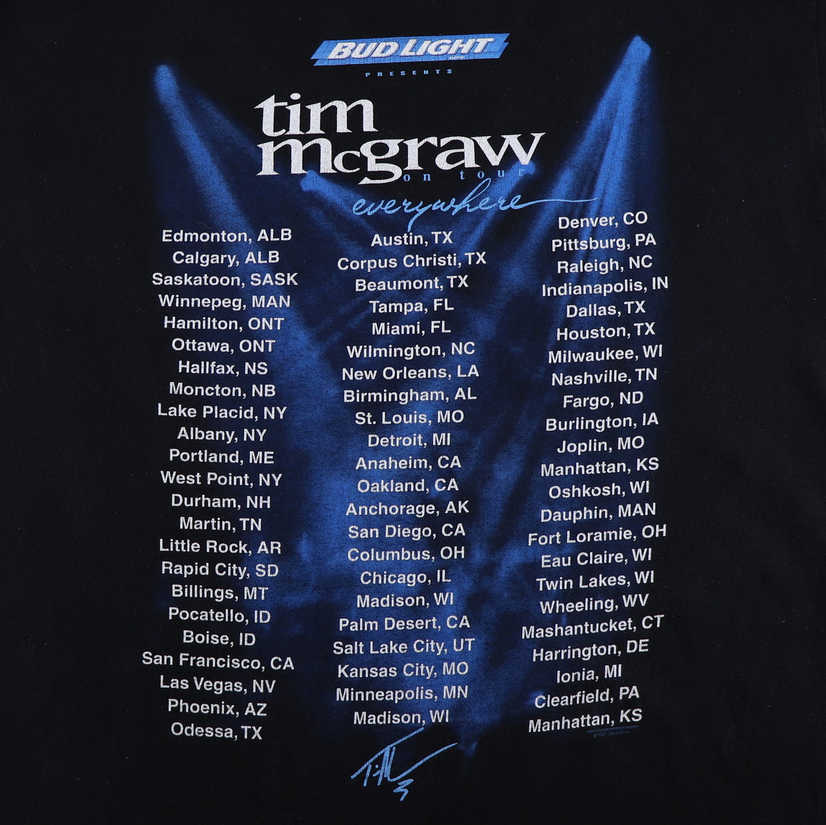 1997 Tim McGraw Everywhere Tour Shirt | Authentic Vintage Tee
