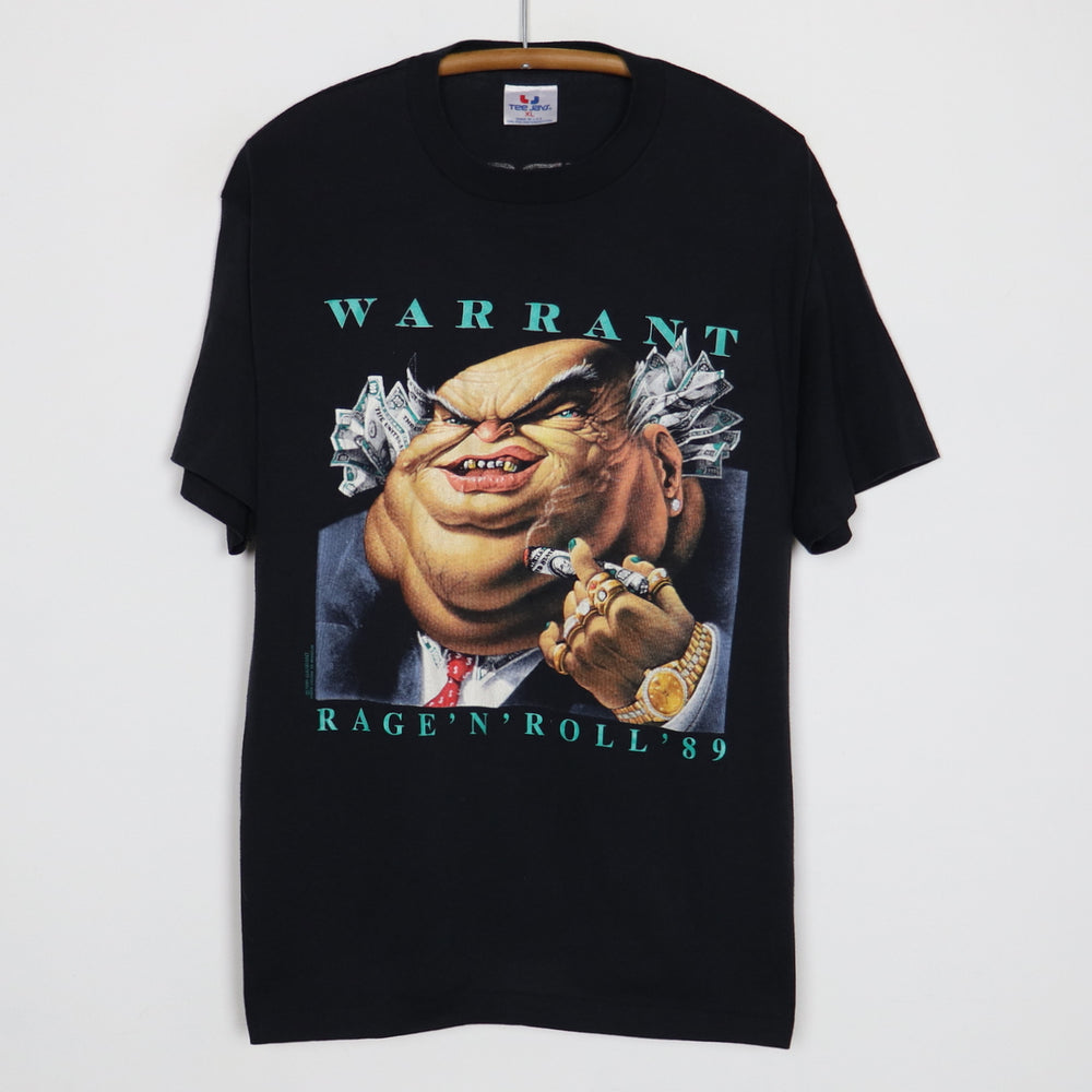 1989 Warrant Rage N Roll Rock Fest Concert Shirt