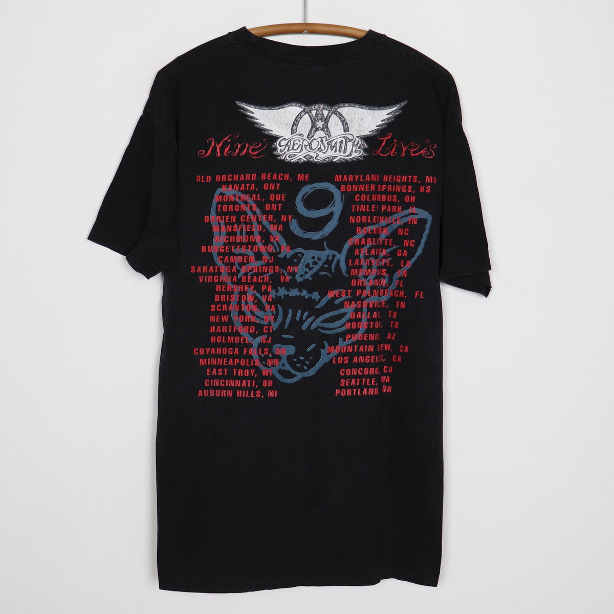 1997 Aerosmith Nine Lives Tour Shirt | Authentic Vintage Tee 