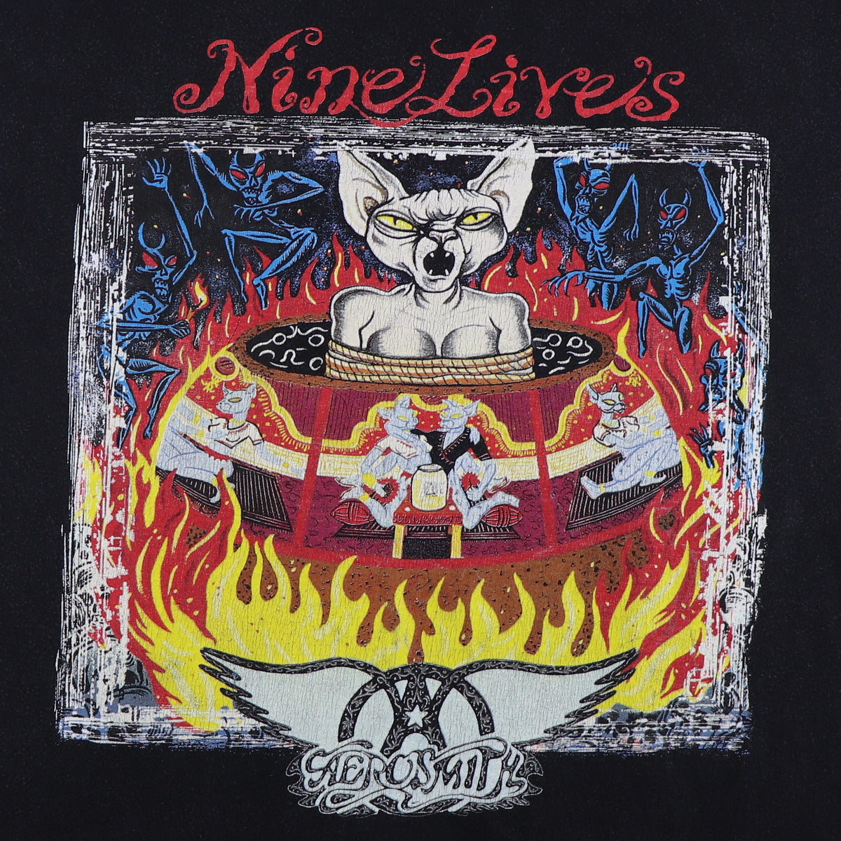 Original vintage 1997 Aerosmith Nine Lives Tour Shirt | WyCo