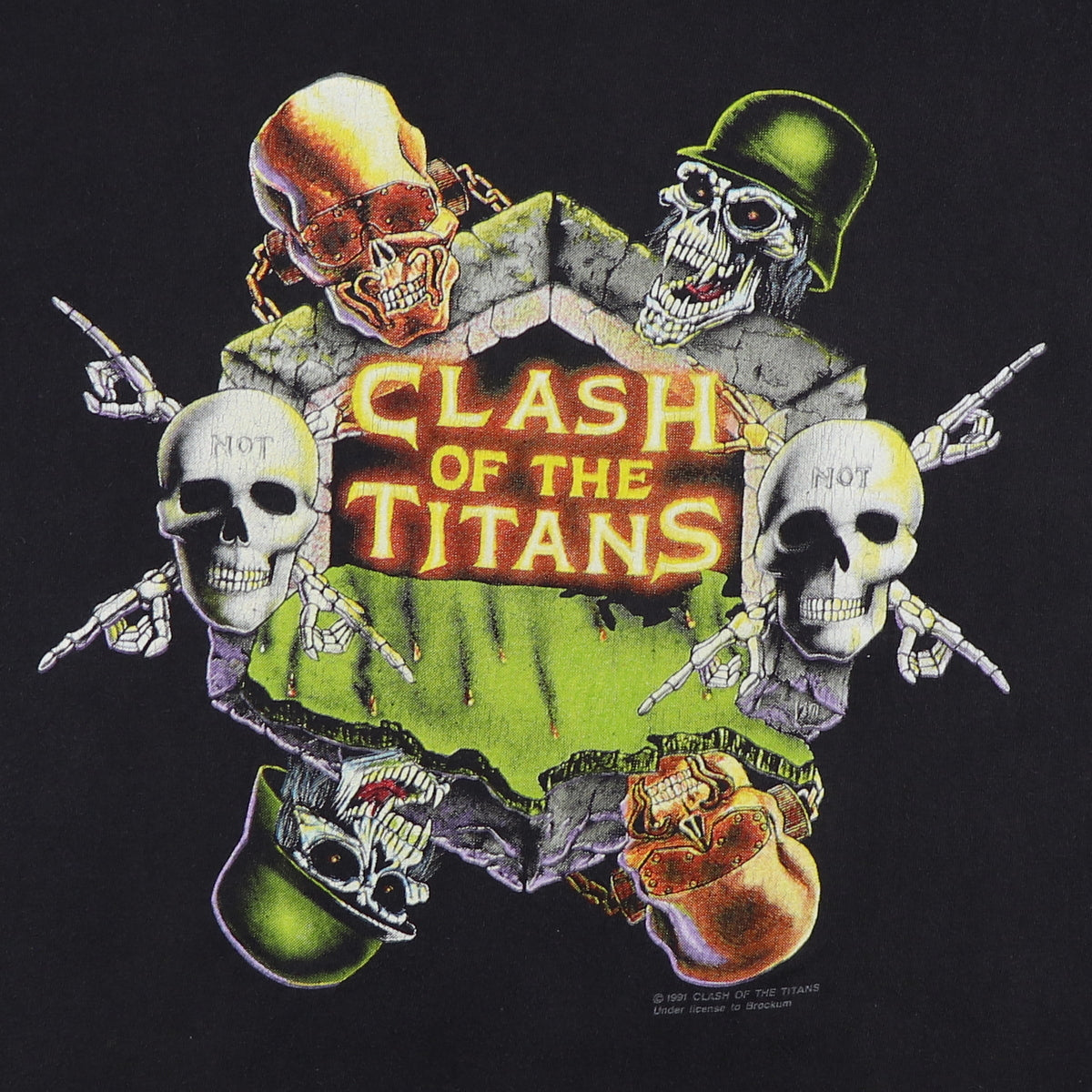 1991 Clash Of The Titans North American Tour Shirt | Authentic