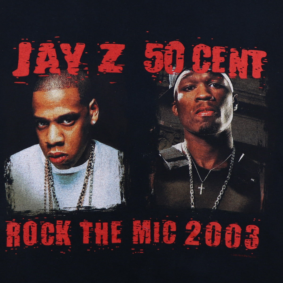2003 Jay Z 50 Cent Rock The Mic Fest Concert Shirt | Authentic 