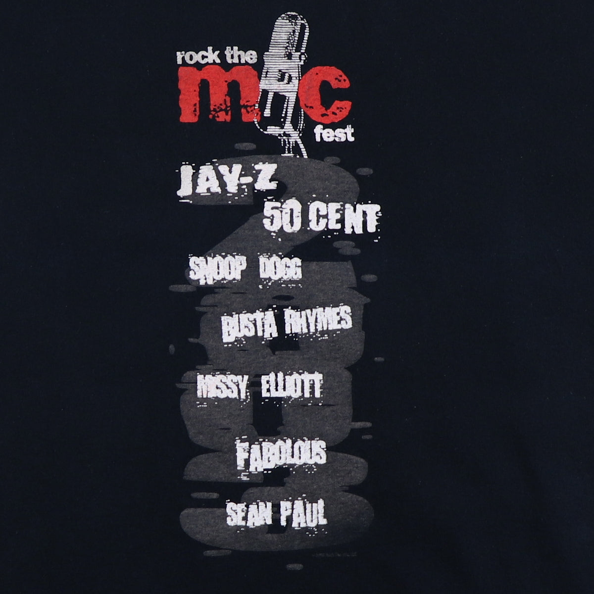 2003 Jay Z 50 Cent Rock The Mic Fest Concert Shirt | Authentic 
