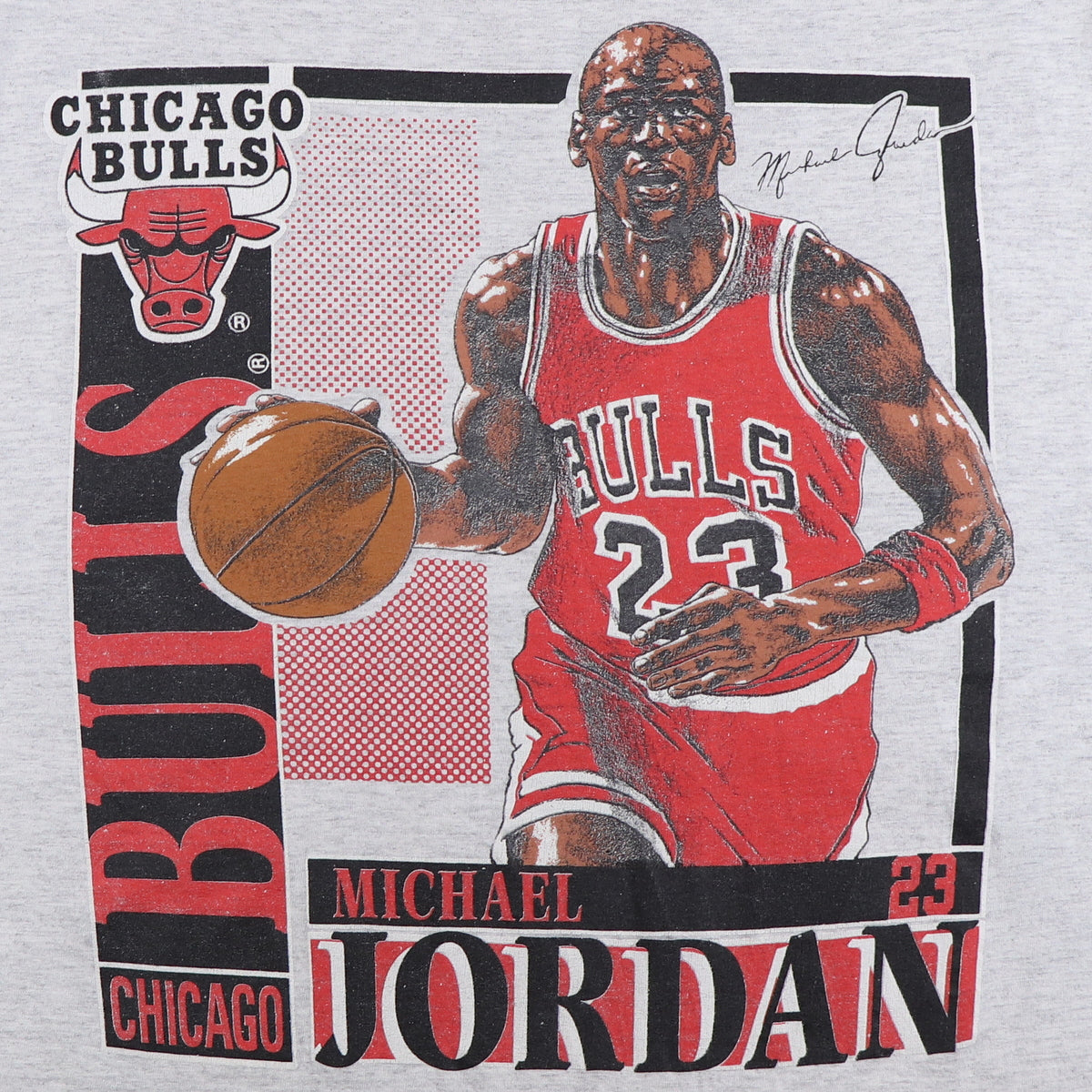 1990s Chicago BULLS T Shirt L Vintage Michael Jordan 1991 NBA 