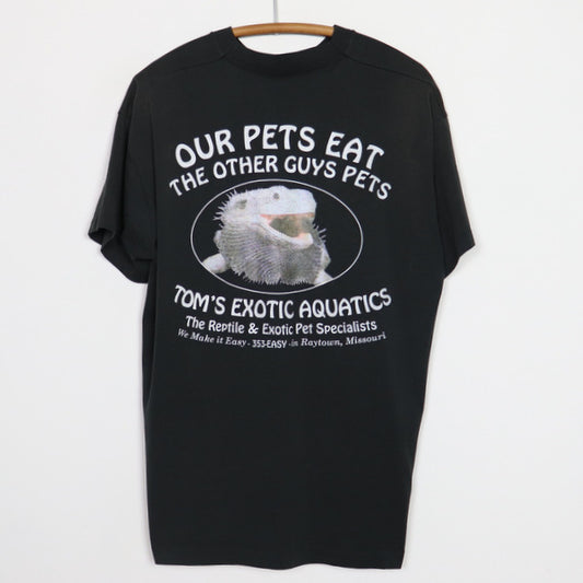 1990s Tom's Aquatics Our Pets Eat The Other Guys Pets Shirt