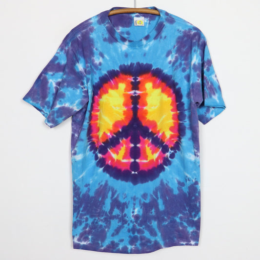 1990s Peace Sign Tie Dye Shirt