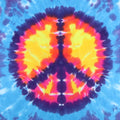 1990s Peace Sign Tie Dye Shirt