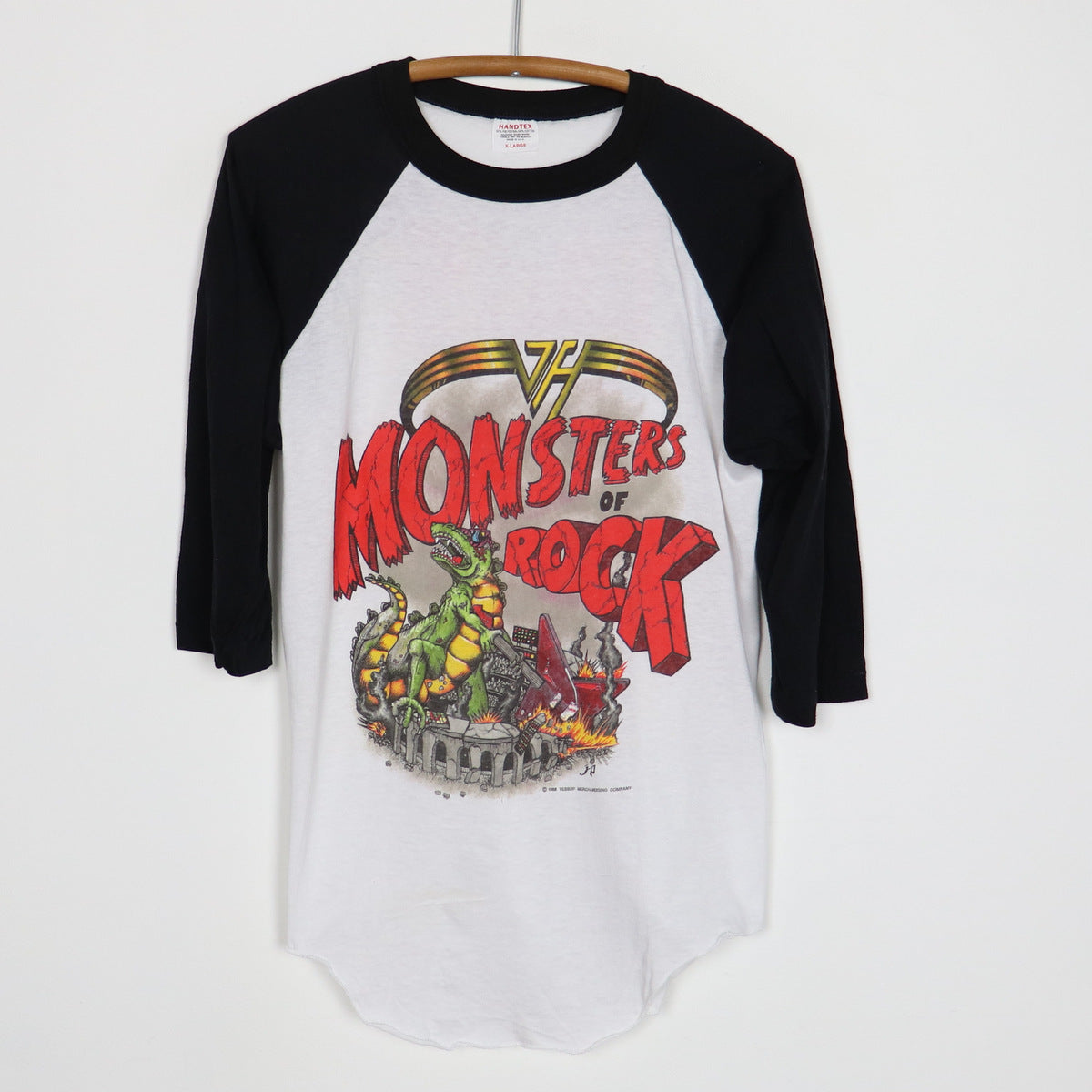1988 Van Halen Monsters Of Rock Tour Jersey Shirt | Authentic