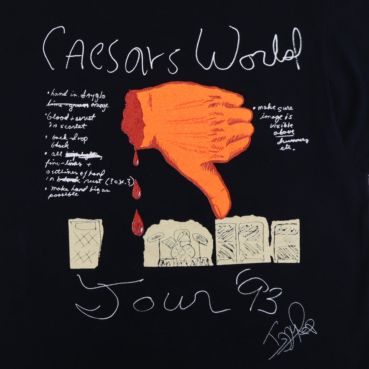 1993 Iggy Pop Caesars World Tour Shirt | Authentic Vintage Tee
