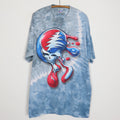 2000 Grateful Dead Melting Face Liquid Blue Tie Dye Shirt