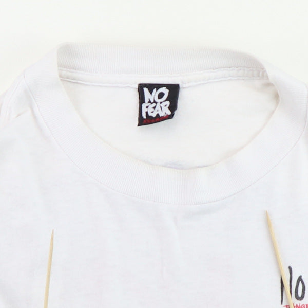 Vintage 90s NO FEAR T shirt / TEE in a mainly Grey