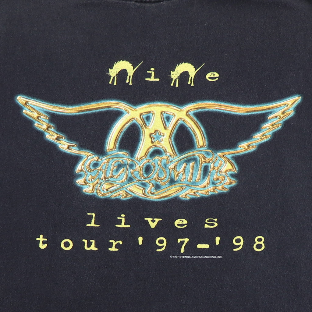 1997 Aerosmith Nine Lives Tour Shirt | Authentic Vintage Tee