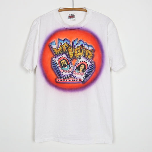 1991 Jerry Garcia Carlos Santana Las Vegas Air Brush Shirt