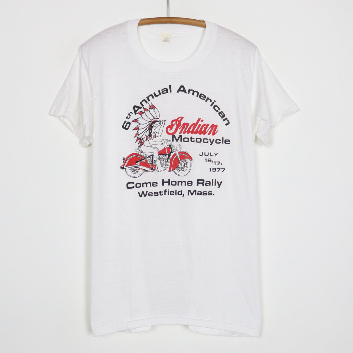 1977 Indian Motorcycles 6th Annual Come Home Rally Shirt