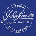 1980 John Lennon His Music Lives Forever Memorial Shirt