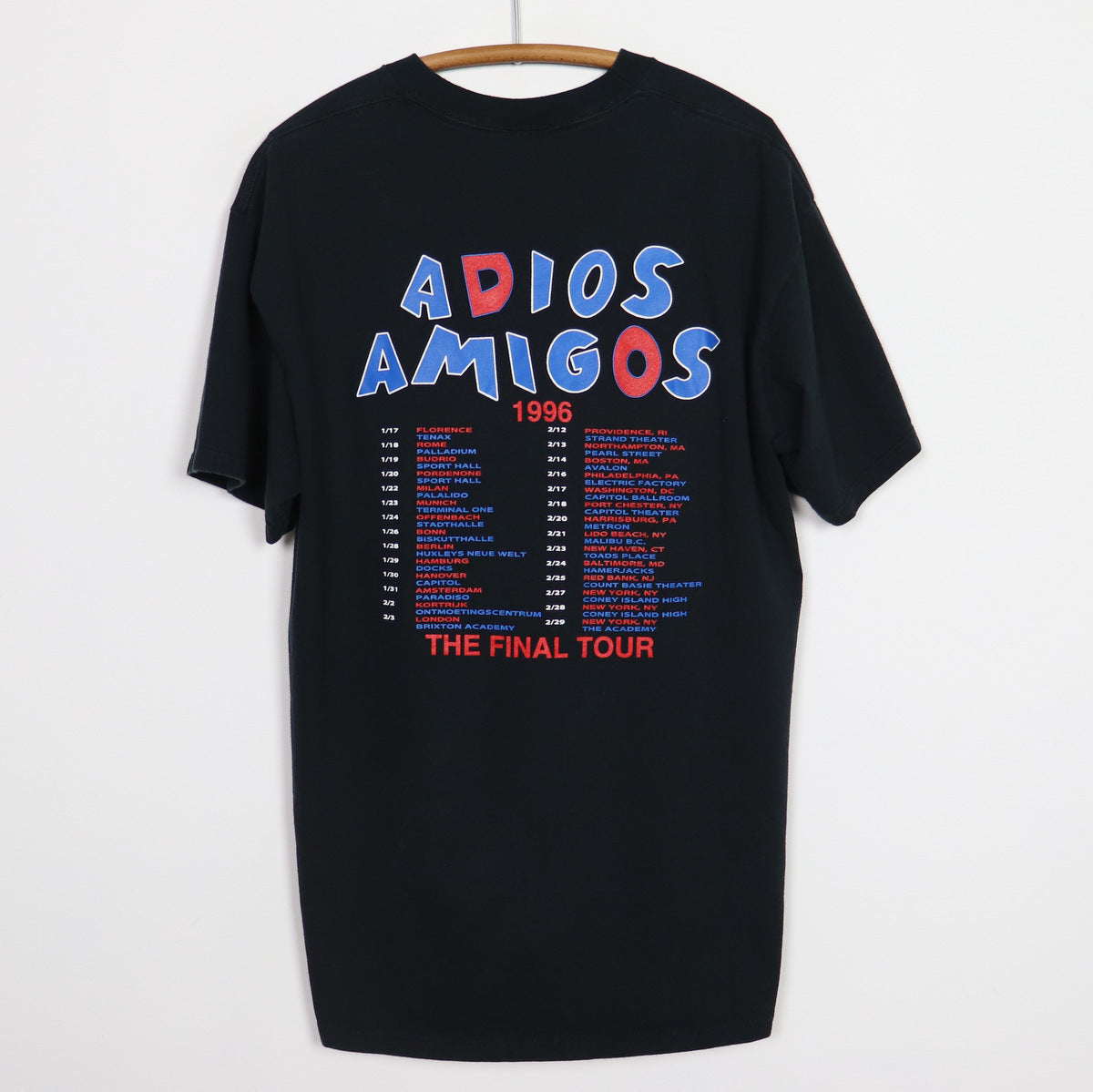 1996 Ramones Adios Amigos The Final Tour Shirt | Authentic Vintage 