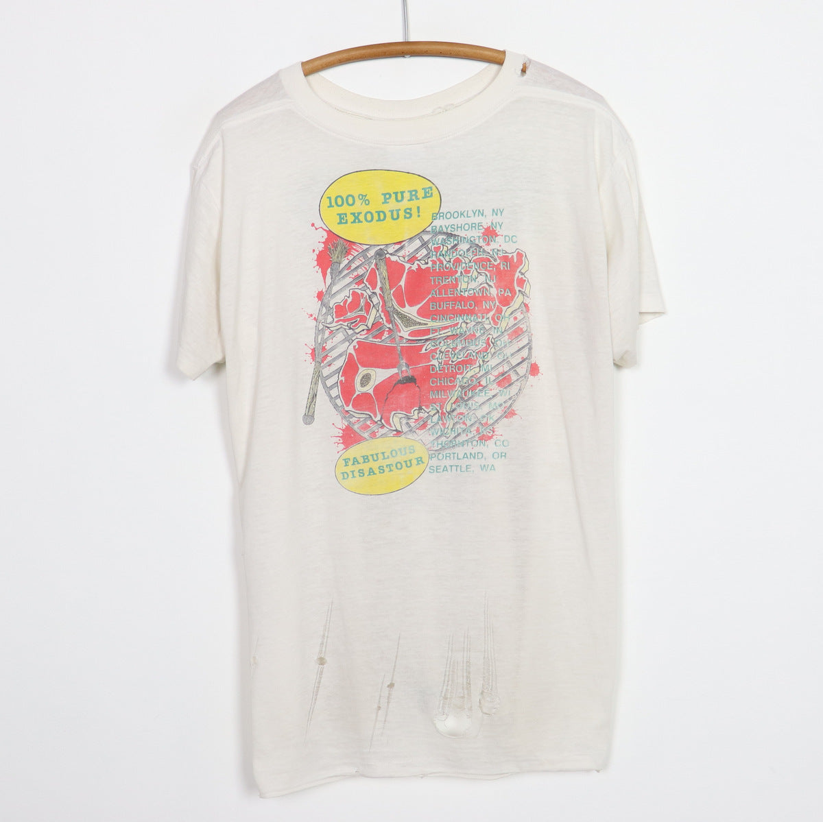 1989 Exodus Spitting Image Of A Man In Hell Tour Shirt | Authentic