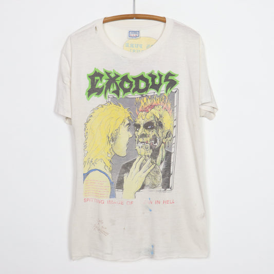 1989 Exodus Spitting Image Of A Man In Hell Tour Shirt