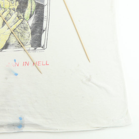 T-shirt Exodus Tournée 1989 Unisexe Blanc Taille M - Imprimé Homme Enfer, Vintage Rock