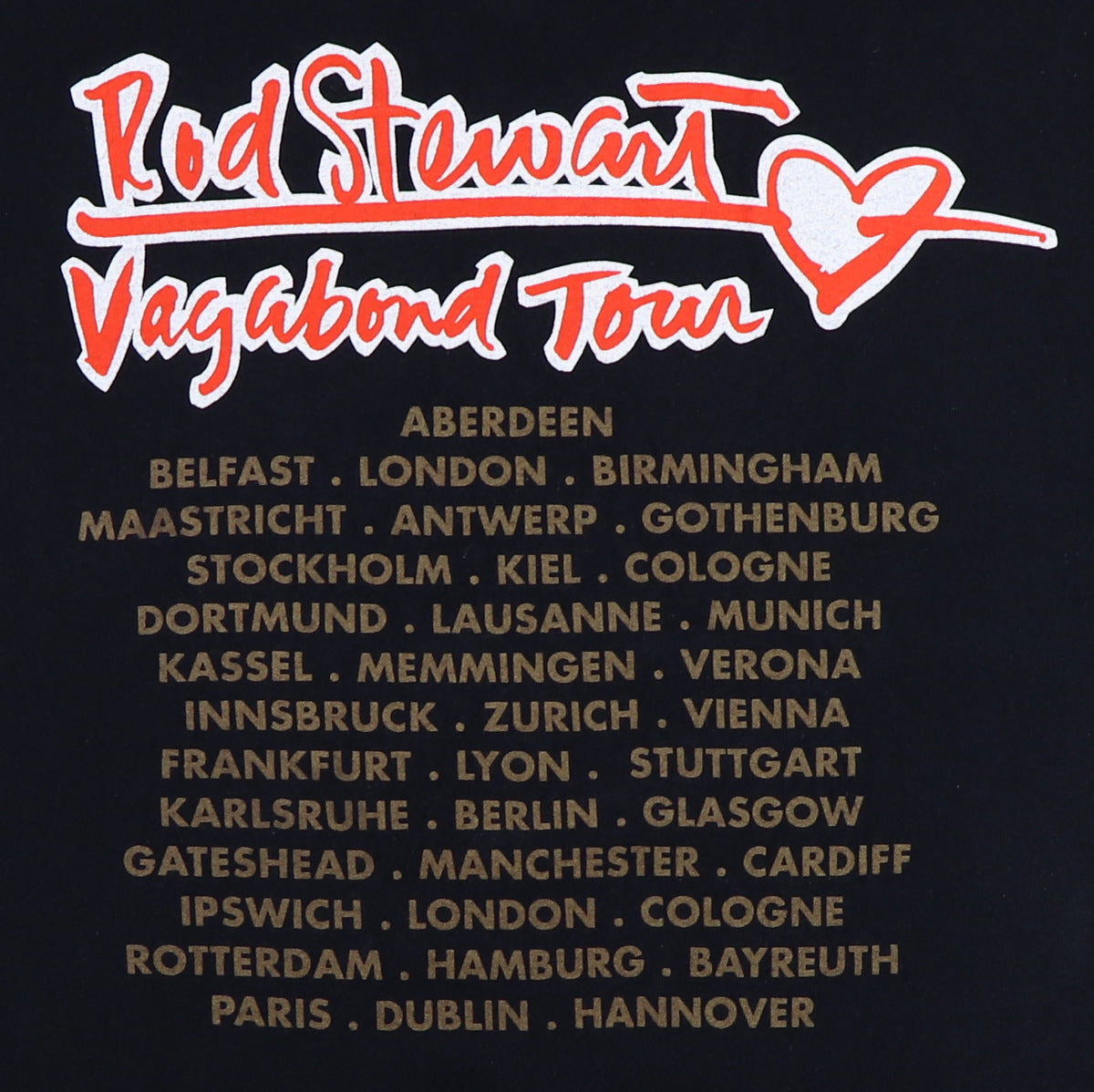 1992 Rod Stewart Vagabond Tour Shirt