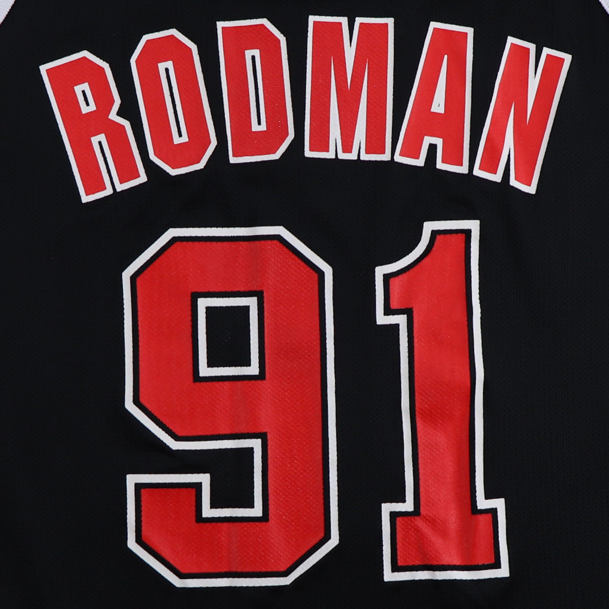 Vintage Chicago Bulls Dennis Rodman Basketball Jersey 90s Black XL