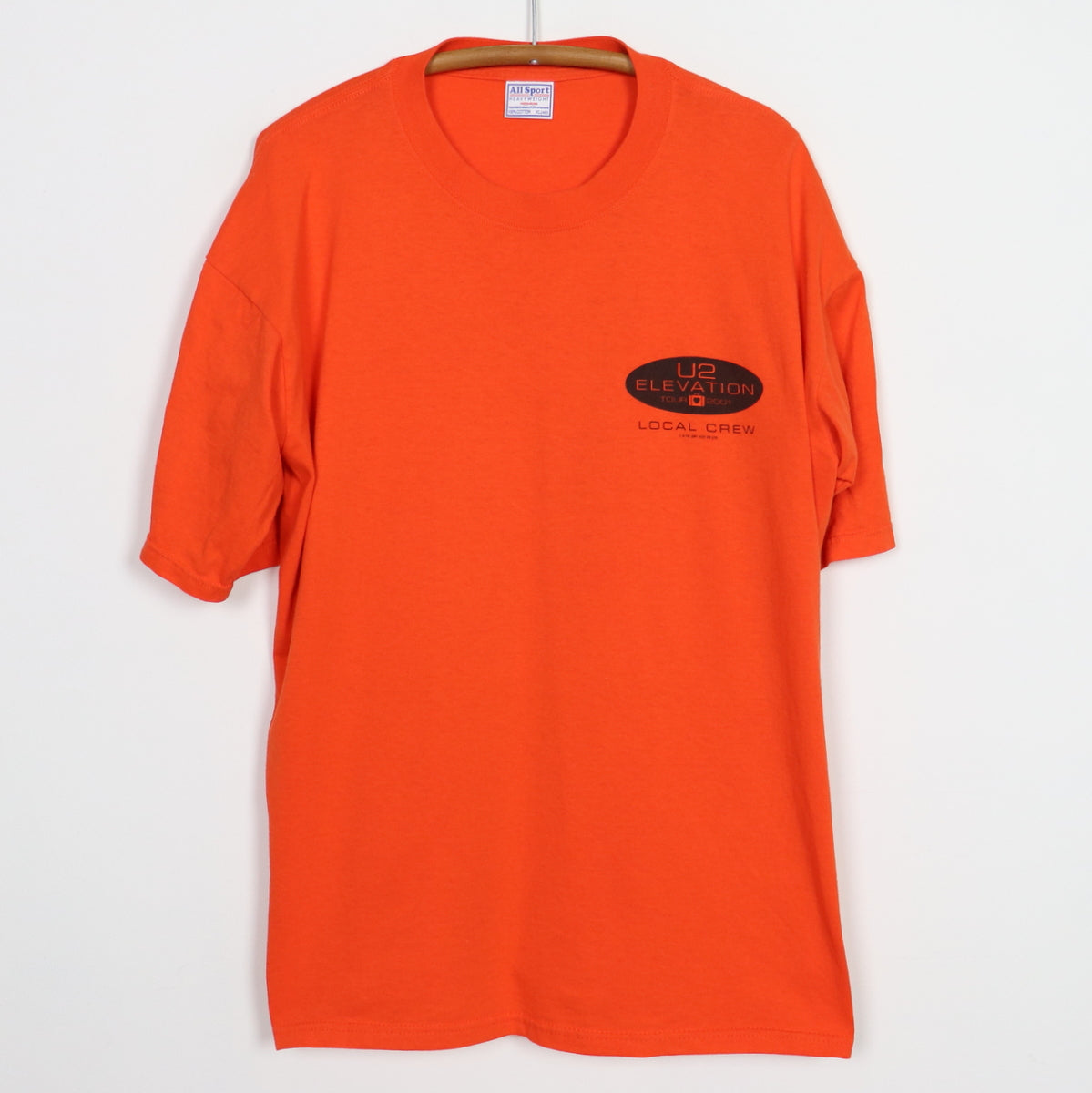 2001 U2 Elevation Tour Local Crew Shirt | Authentic Vintage Tee