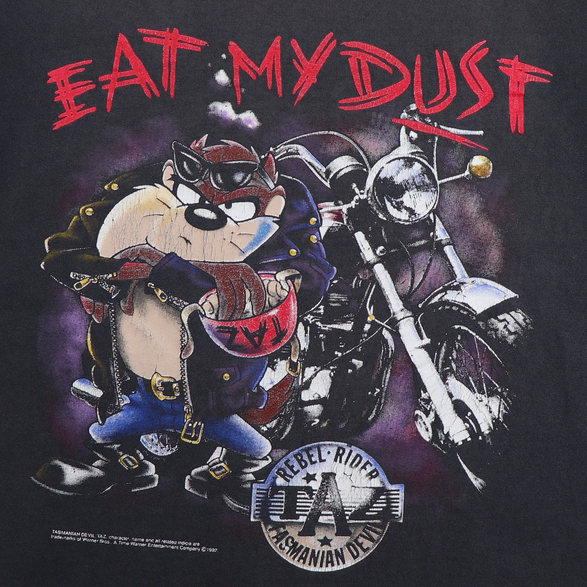 1992 Taz Eat My Dust Warner Brothers Shirt | Authentic Vintage Tee 