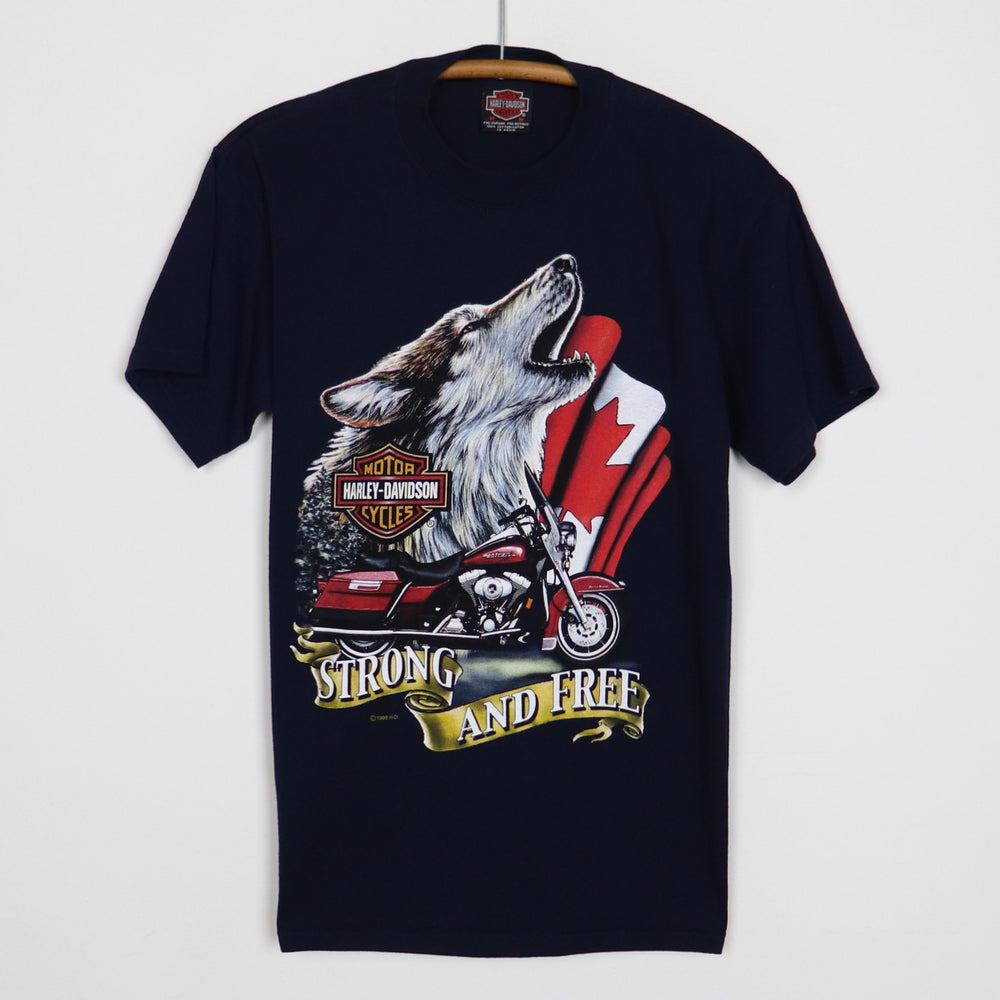 1999 Harley Davidson Strong And Free Shirt