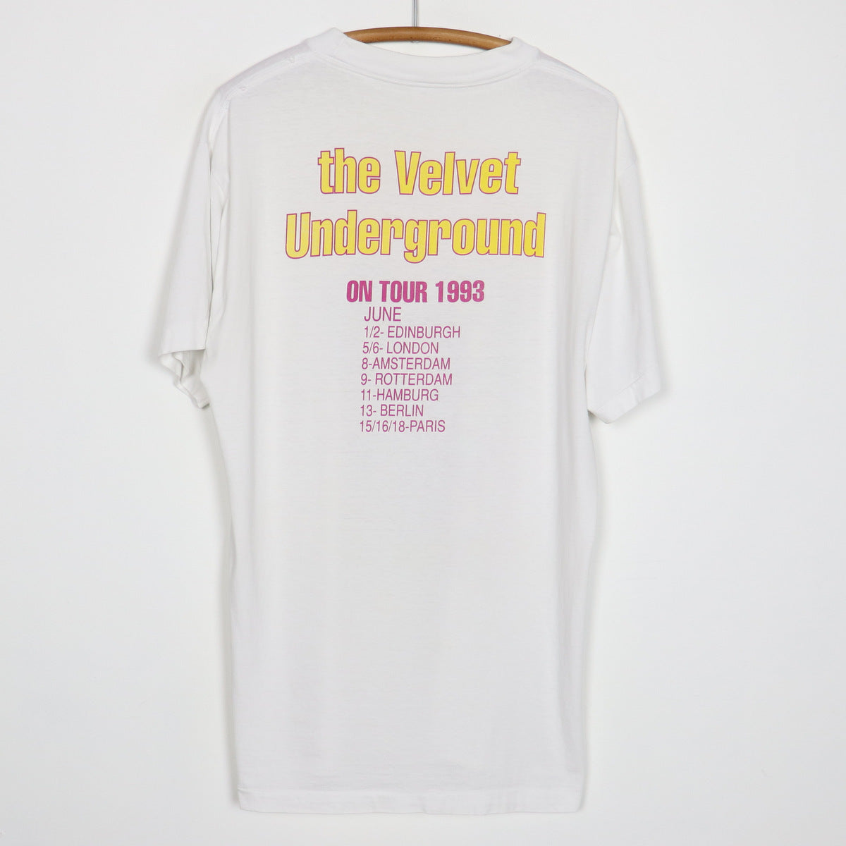 1993 Velvet Underground Tour Shirt | Authentic Vintage Tee – WyCo
