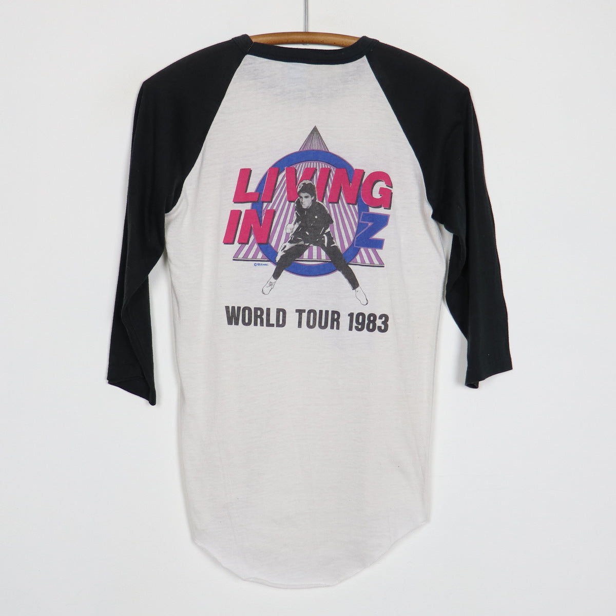 1983 Rick Springfield Living In Oz World Tour Jersey Shirt