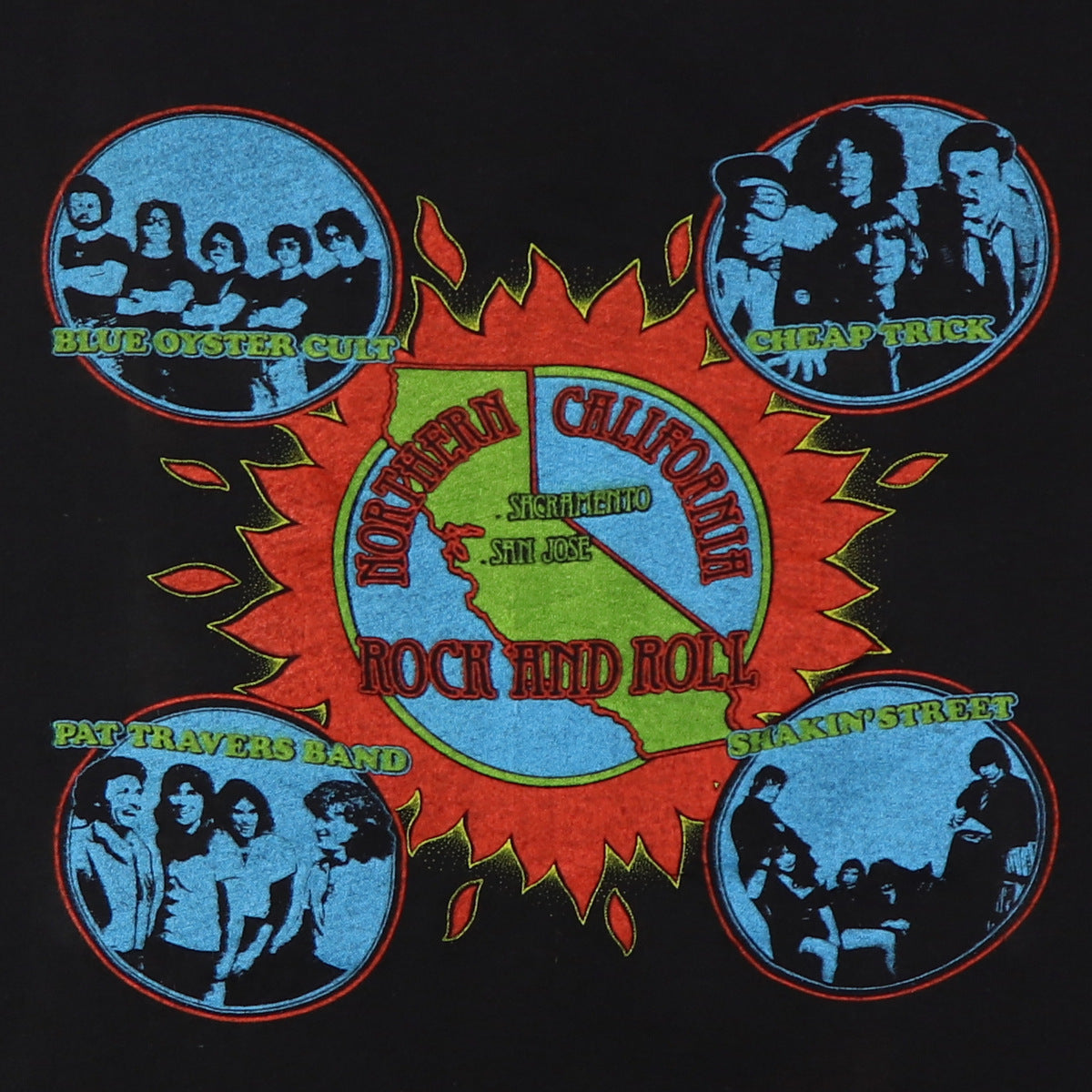 1979 Bill Graham Northern California Rock And Roll Festival Shirt