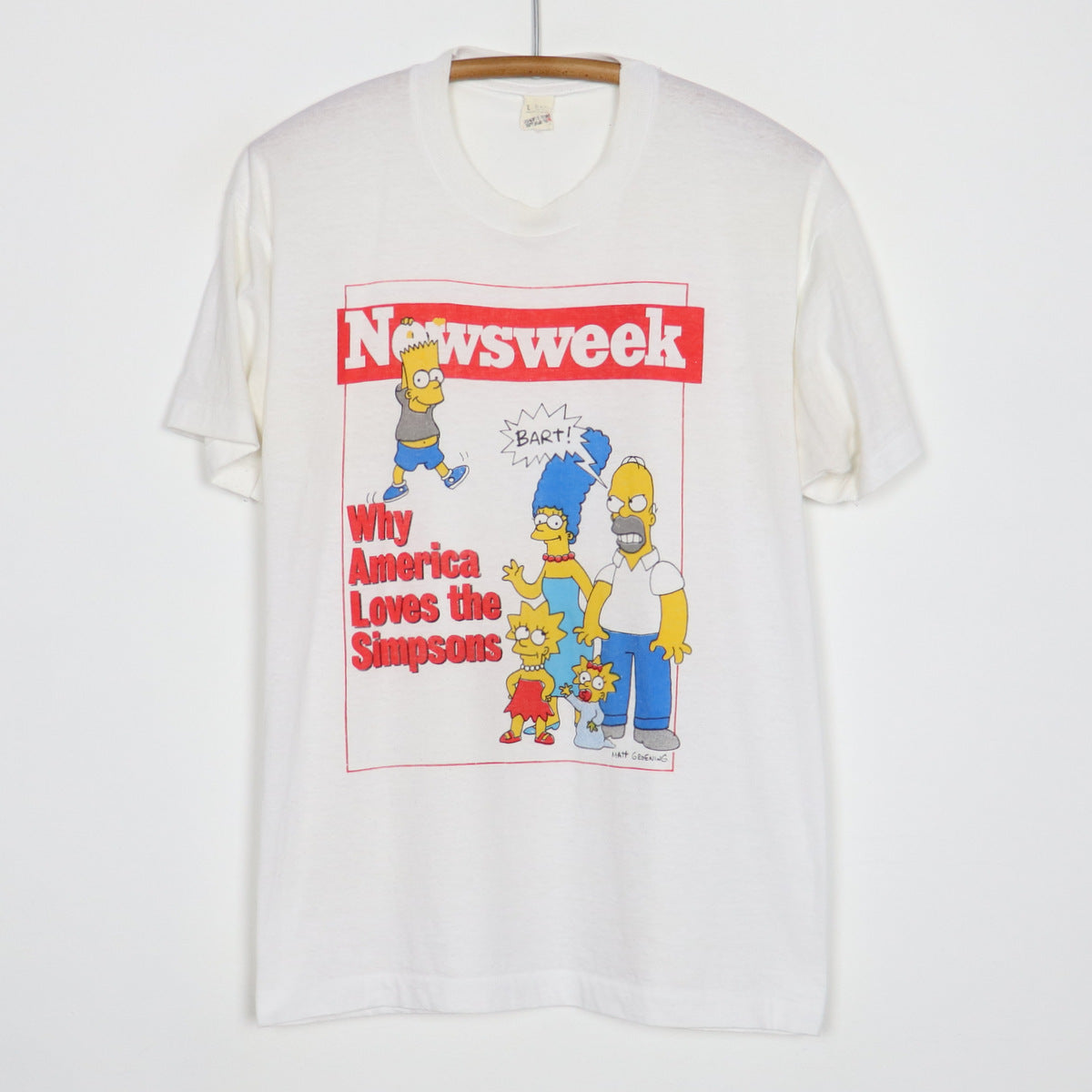 Simpsons New Week 1990s The Simpsons Newsweek Shirt | Authentic Vintage Tee – WyCo Vintage
