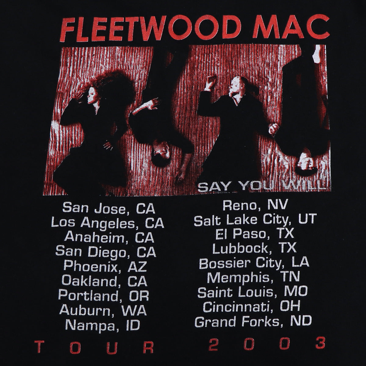 2003 Fleetwood Mac Tour Shirt | Authentic Vintage Tee – WyCo Vintage