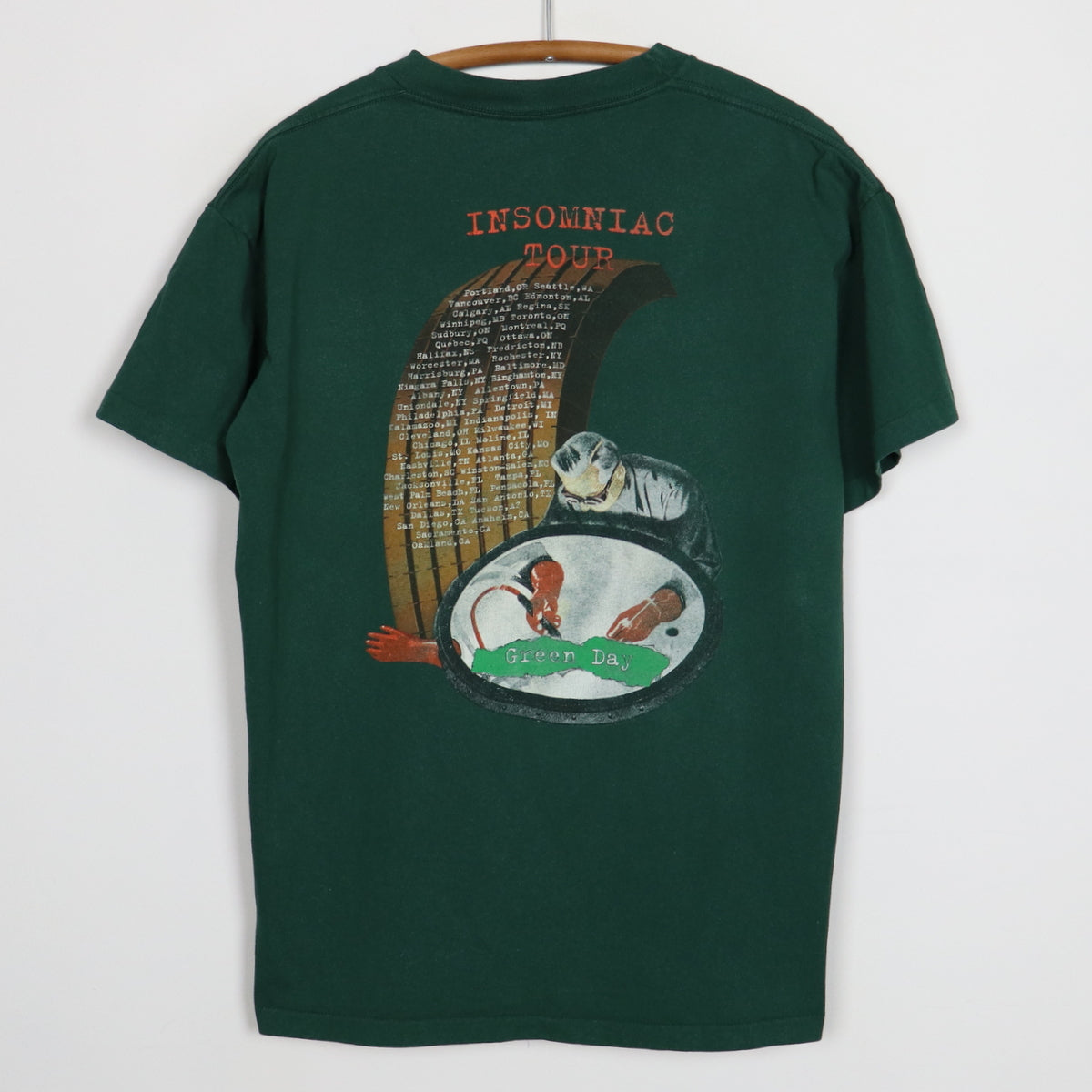1995 Green Day Insomniac Tour Shirt | Authentic Vintage Tee – WyCo 
