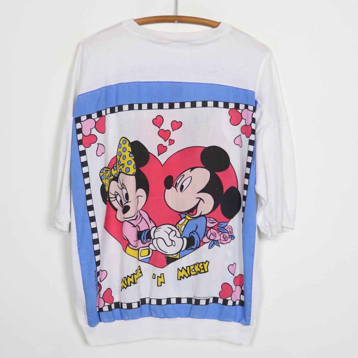1980s Minnie Mouse Mickey Mouse Hearts Disney Shirt | WyCo Vintage