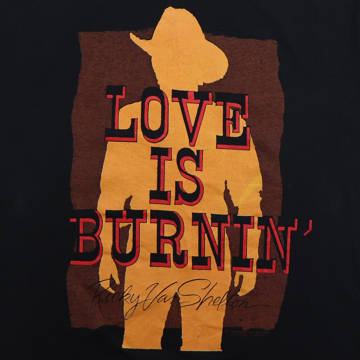 1990 Ricky Van Shelton Love Is Burnin Tour Shirt – WyCo Vintage