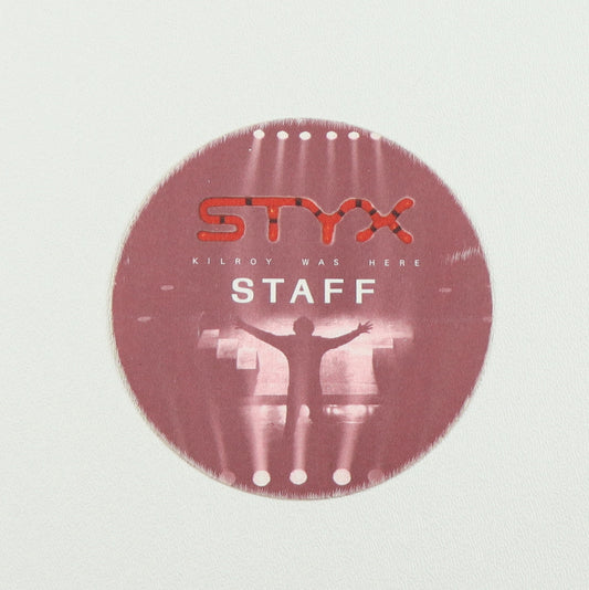 1983 Styx Kilroy Was Here Staff Backstage Pass