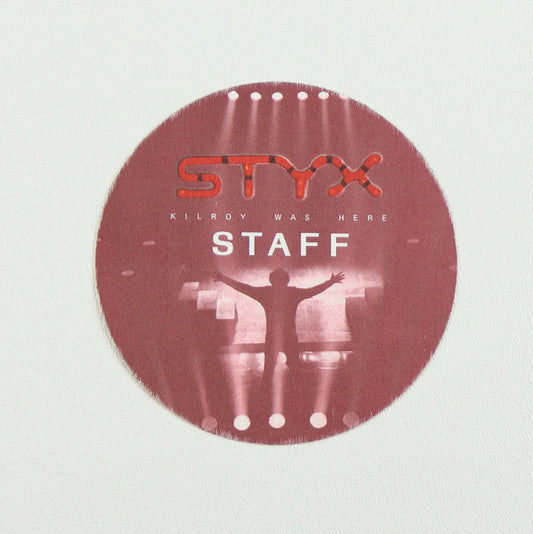 1983 Styx Kilroy Was Here Staff Backstage Pass