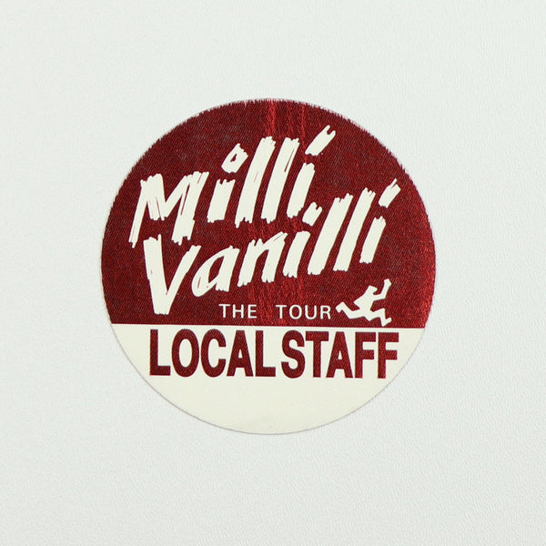 1990 Milli Vanilli The Tour Local Staff Backstage Pass