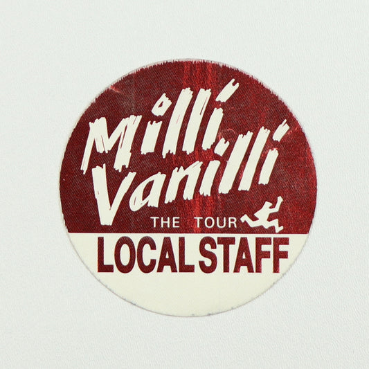 1990 Milli Vanilli The Tour Local Staff Backstage Pass