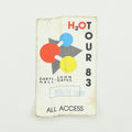 1983 Hall & Oates H2o Tour All access Backstage Pass