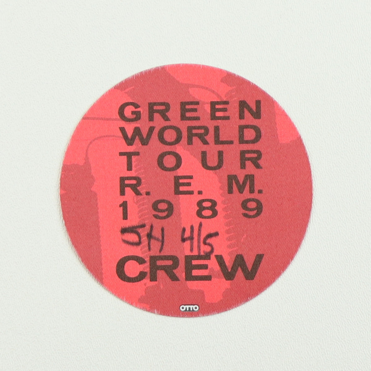 1989 R.E.M. Green World Tour Crew Backstage Pass