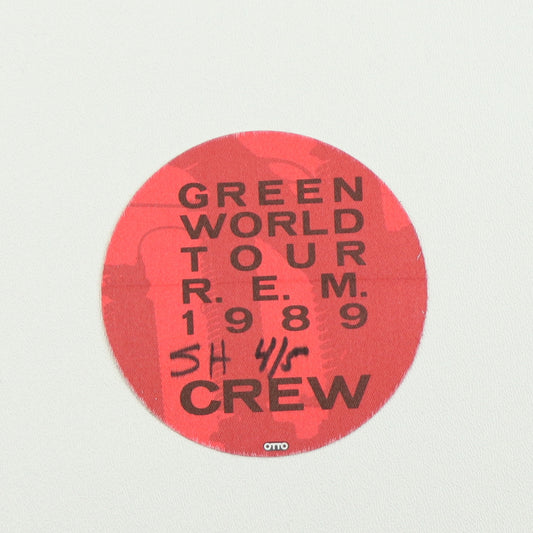 1989 R.E.M. Green World Tour Crew Backstage Pass