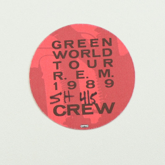 1989 R.E.M. Green World Tour Crew Backstage Pass